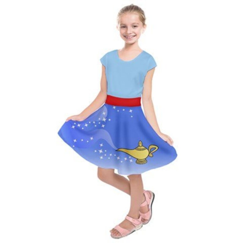 Genie Inspired Girls Short Sleeve Dress
