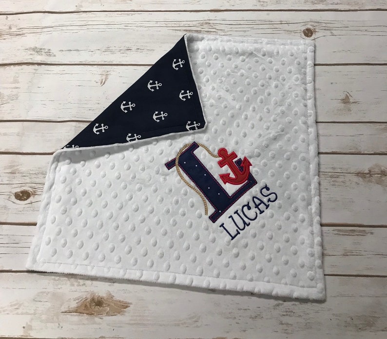 Personalized Lovey Nautical Lovey Nautical Anchor Lovey Nautical Theme Nautical Nursery Anchor Lovey