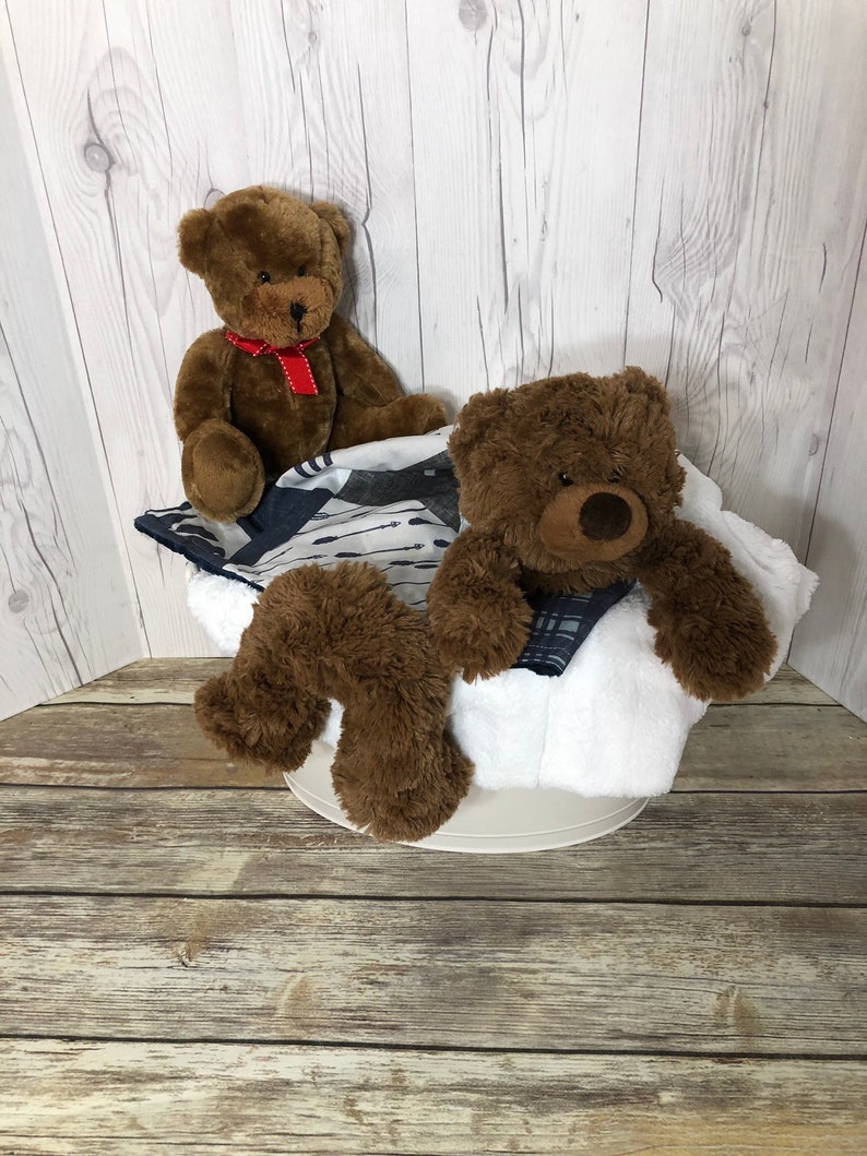 Woodland Cuddle Buddy Woodland Lovey Woodland Security Blanket Personalized Teddy Bear Lovey Security Blanket Teddy Bear Cuddle Buddy