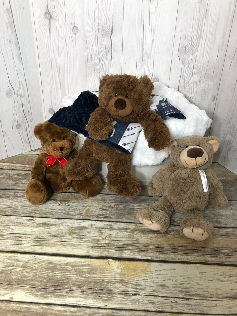 Woodland Cuddle Buddy Woodland Lovey Woodland Security Blanket Personalized Teddy Bear Lovey Security Blanket Teddy Bear Cuddle Buddy