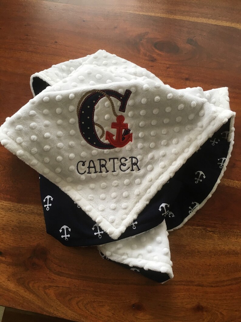 Personalized Lovey Nautical Lovey Nautical Anchor Lovey Nautical Theme Nautical Nursery Anchor Lovey
