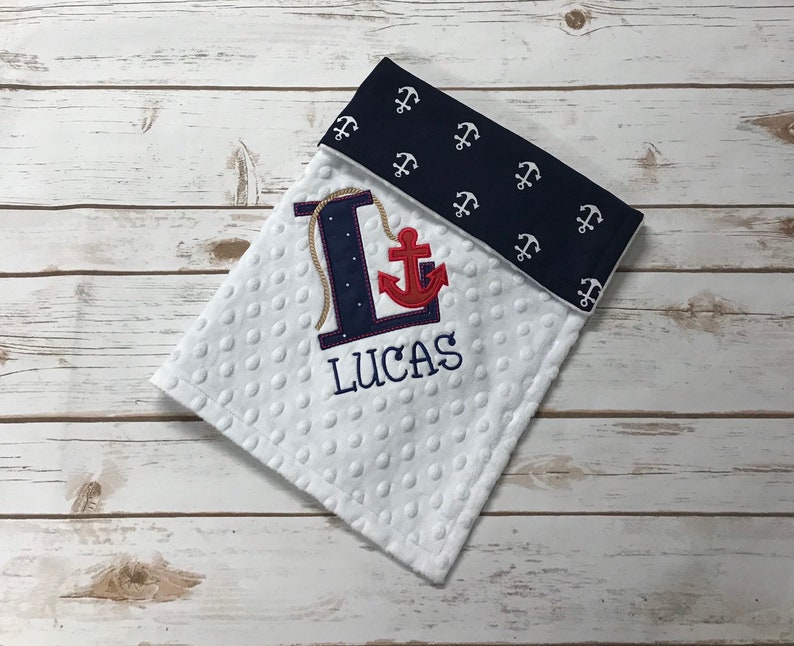 Personalized Lovey Nautical Lovey Nautical Anchor Lovey Nautical Theme Nautical Nursery Anchor Lovey