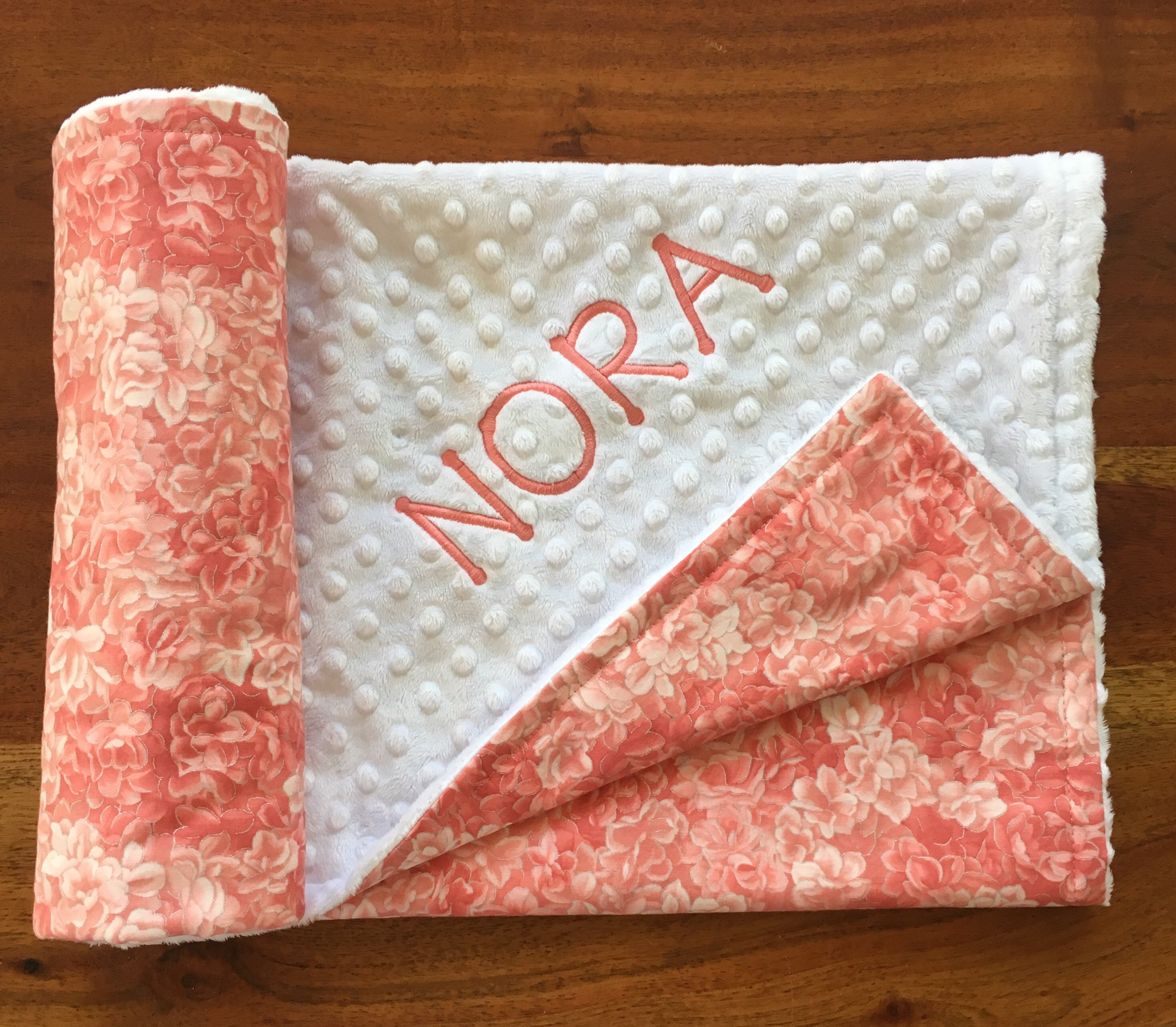 Rose Flower Baby Blanket Pink Rose Baby Blanket Flower Baby Etsy