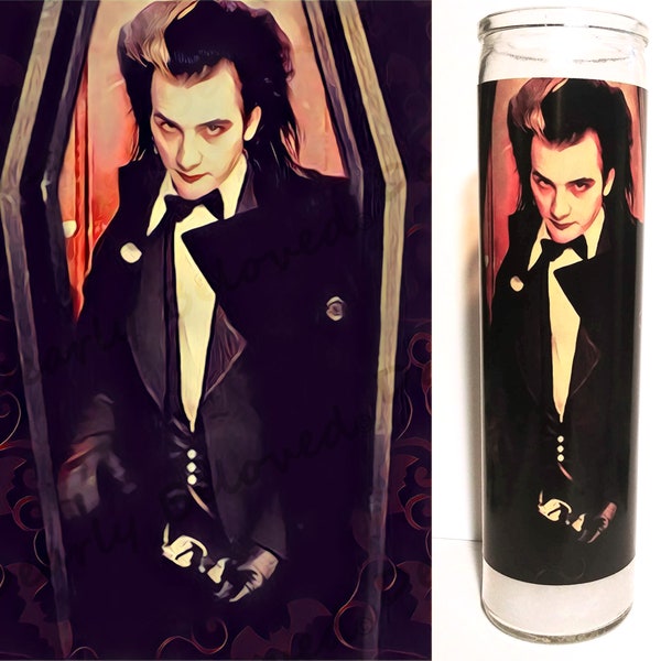 Vampire Dave of the Damned, Altar Candle, Glass Jar Votive
