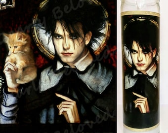 Saint Robert of the Love Cats, Prayer Candle, Cure, Goth Gift