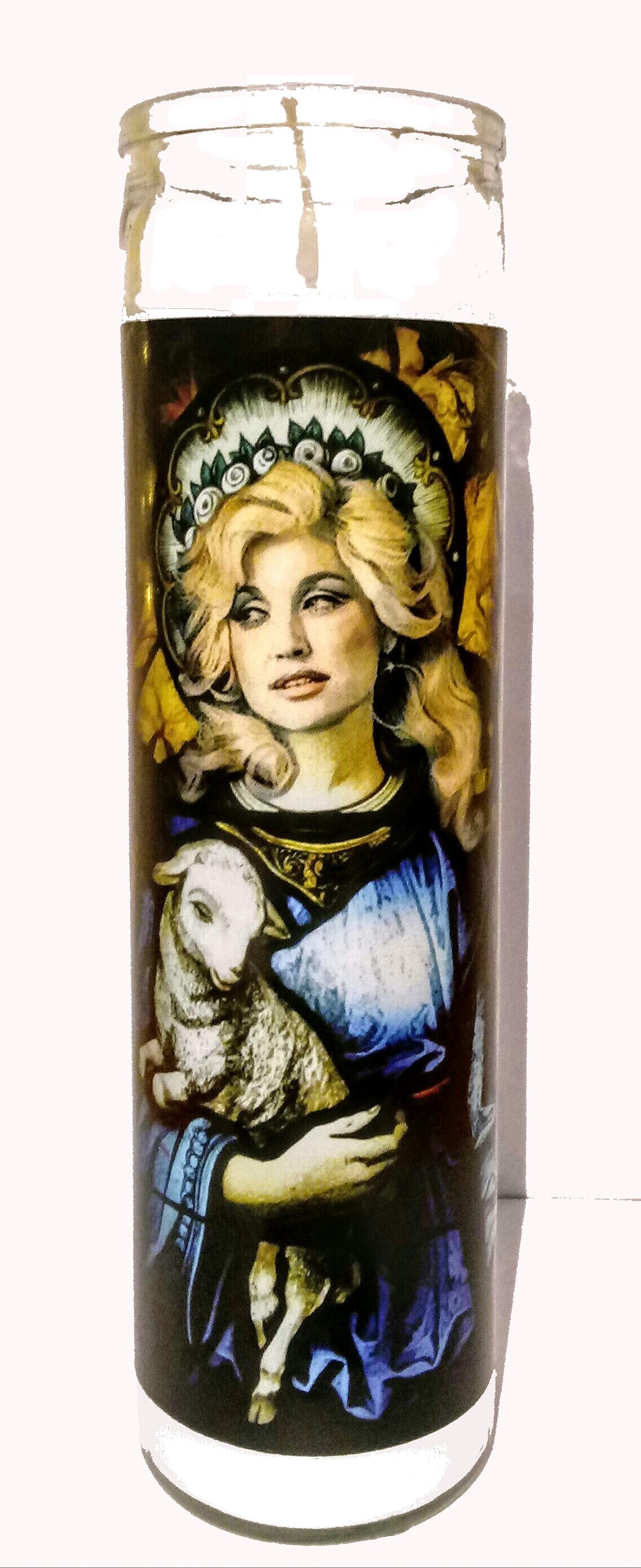 Saint Dolly Parton 8 glass jar votive candle Our Lady Etsy