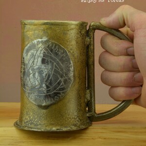 Beer triquetra triskel tankard Mug stein,,triskel,celtic,mug,beer, beverage, vicking,larp,rune,drink,wrought iron, stein,triquetra image 5