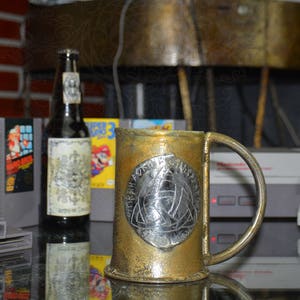 Beer triquetra triskel tankard Mug stein,,triskel,celtic,mug,beer, beverage, vicking,larp,rune,drink,wrought iron, stein,triquetra image 3
