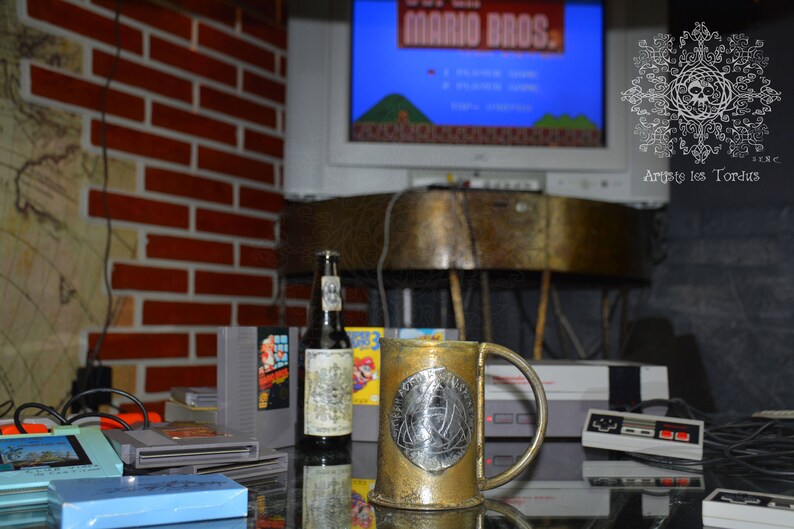 Beer triquetra triskel tankard Mug stein,,triskel,celtic,mug,beer, beverage, vicking,larp,rune,drink,wrought iron, stein,triquetra image 3