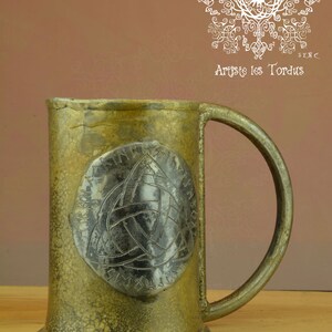 Beer triquetra triskel tankard Mug stein,,triskel,celtic,mug,beer, beverage, vicking,larp,rune,drink,wrought iron, stein,triquetra image 6