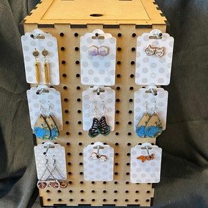 DIGITAL FILE** Pegboard Display, rotating display, jewelry display, made for standard 1/4 medal pegs.