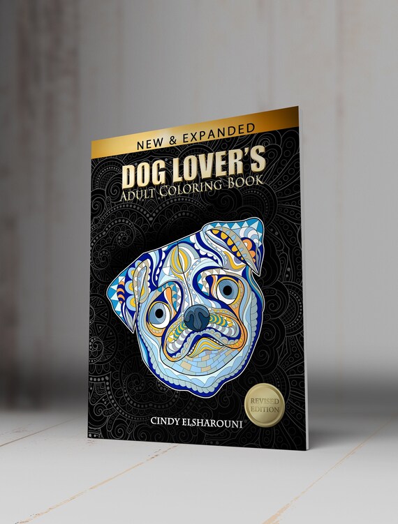 printable coloring pages adult book digital download dogs etsy