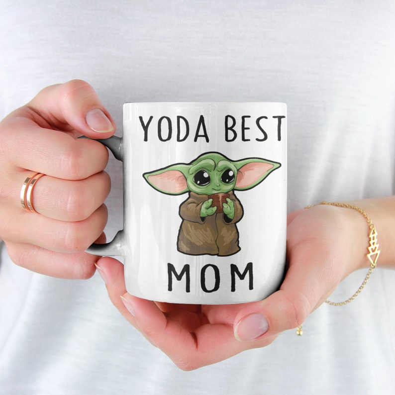 Cute Baby Yoda Best Mom Mug Gift For Her Star Wars Fan For Etsy