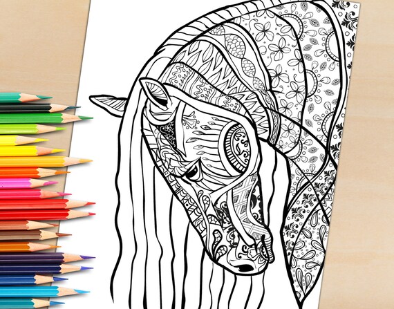 Download Download Grown Up Adult Coloring Book Page From Coloring Book Etsy