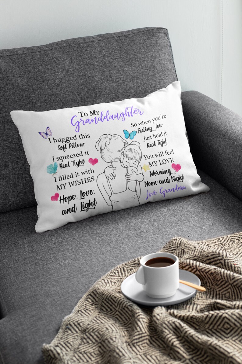 To My Granddaughter Pillow Case From Grandmother Birthday ...