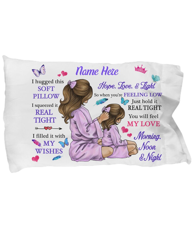 Personalized Custom Pillowcase Gift Mom Daughter Pillow Case Etsy