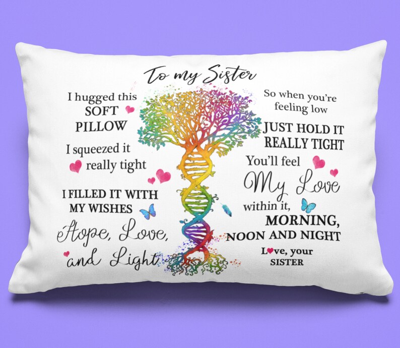 Sister Pillowcase Gift From Best Friend Sibling Pillow Cover Etsy