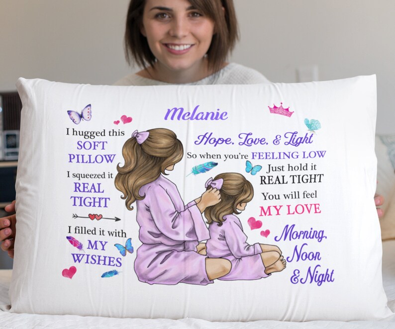 Personalized Custom Pillowcase Gift Mom Daughter Pillow Case Etsy