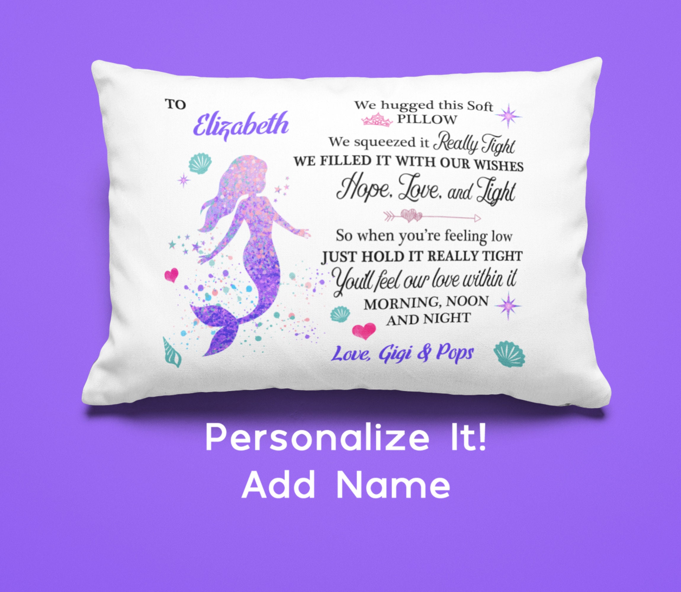 The Little Mermaid Pillowcase Custom Pillow Case Personalized Gift Idea Kid Girl 
