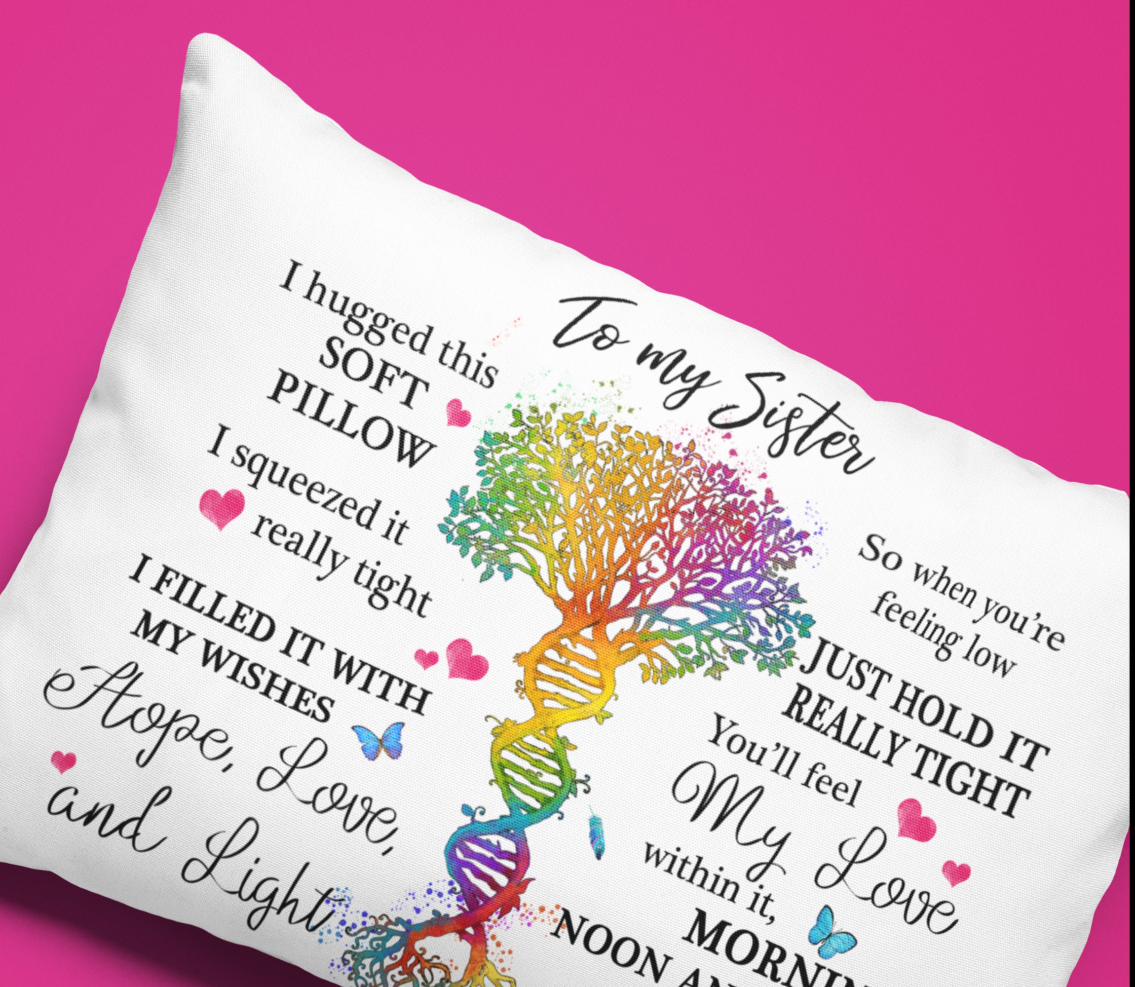 Sister Pillowcase Gift From Best Friend Sibling Pillow Cover Etsy
