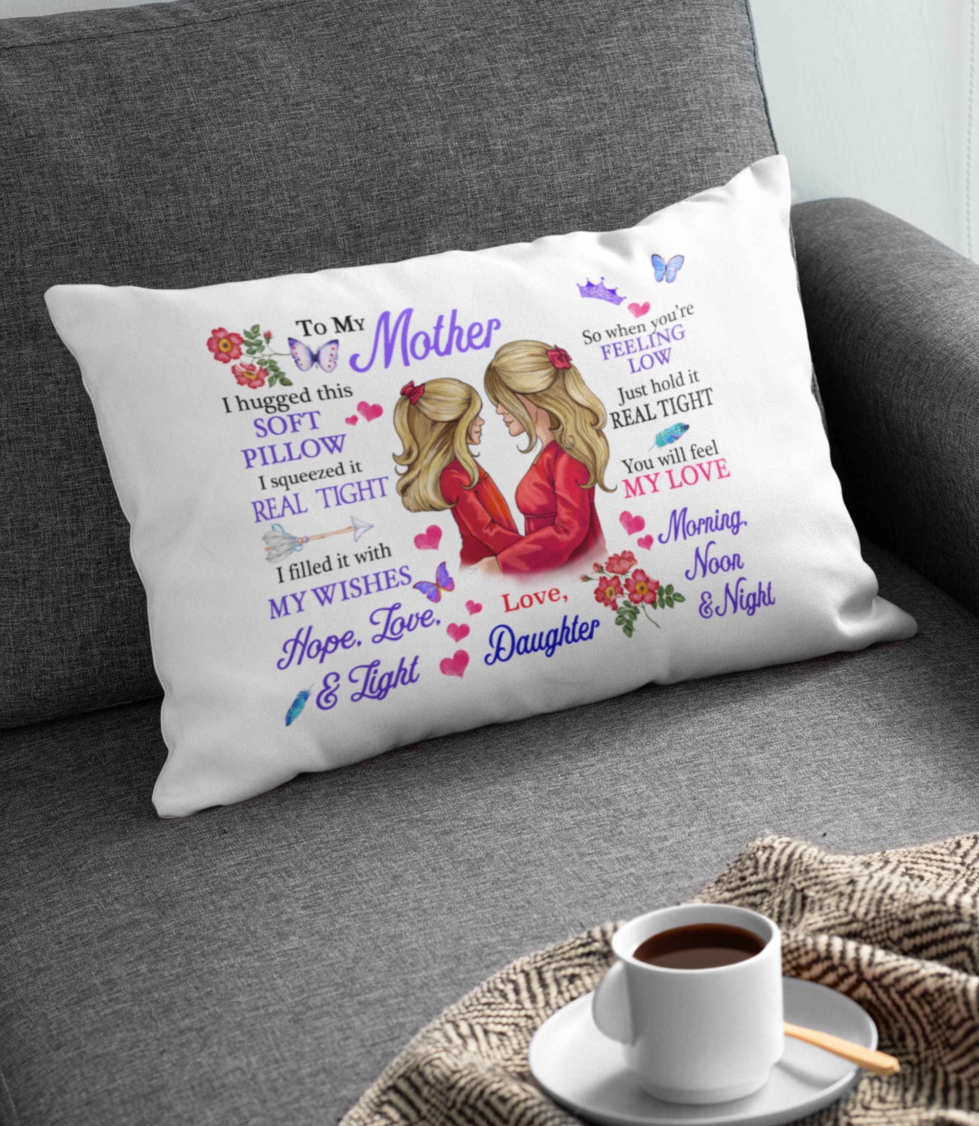 Gift for Mother Daughter Pillowcase Mom Pillow Case Covering Etsy