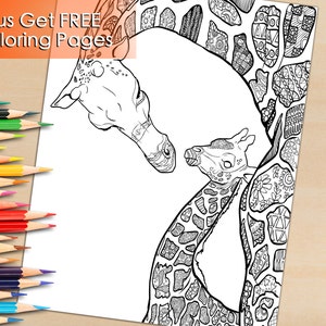 Download Adult Coloring Book Animal Color Book Page From Coloring Book Etsy