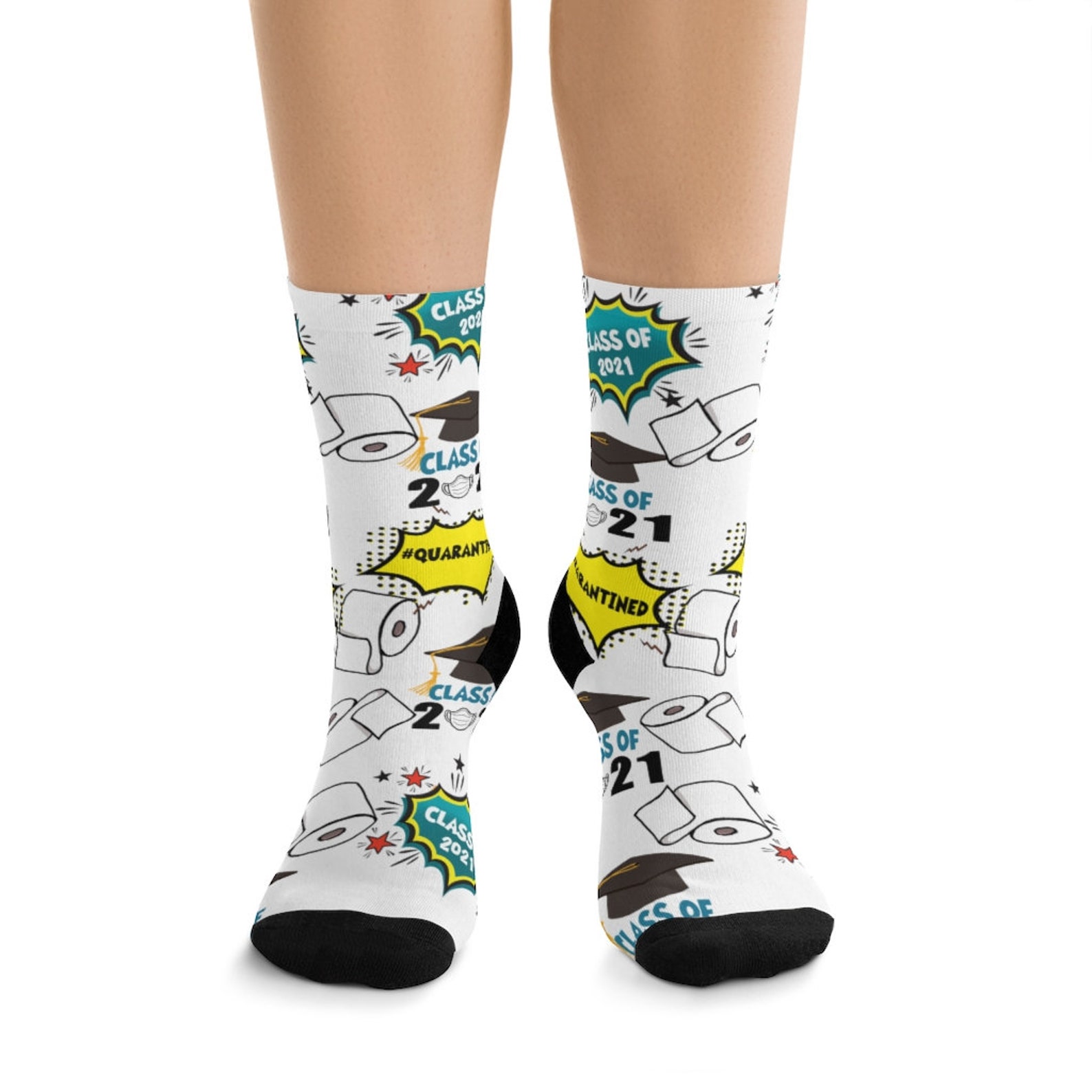 Class of 2021 Quarantined Socks Funny Graduation Gift For ...