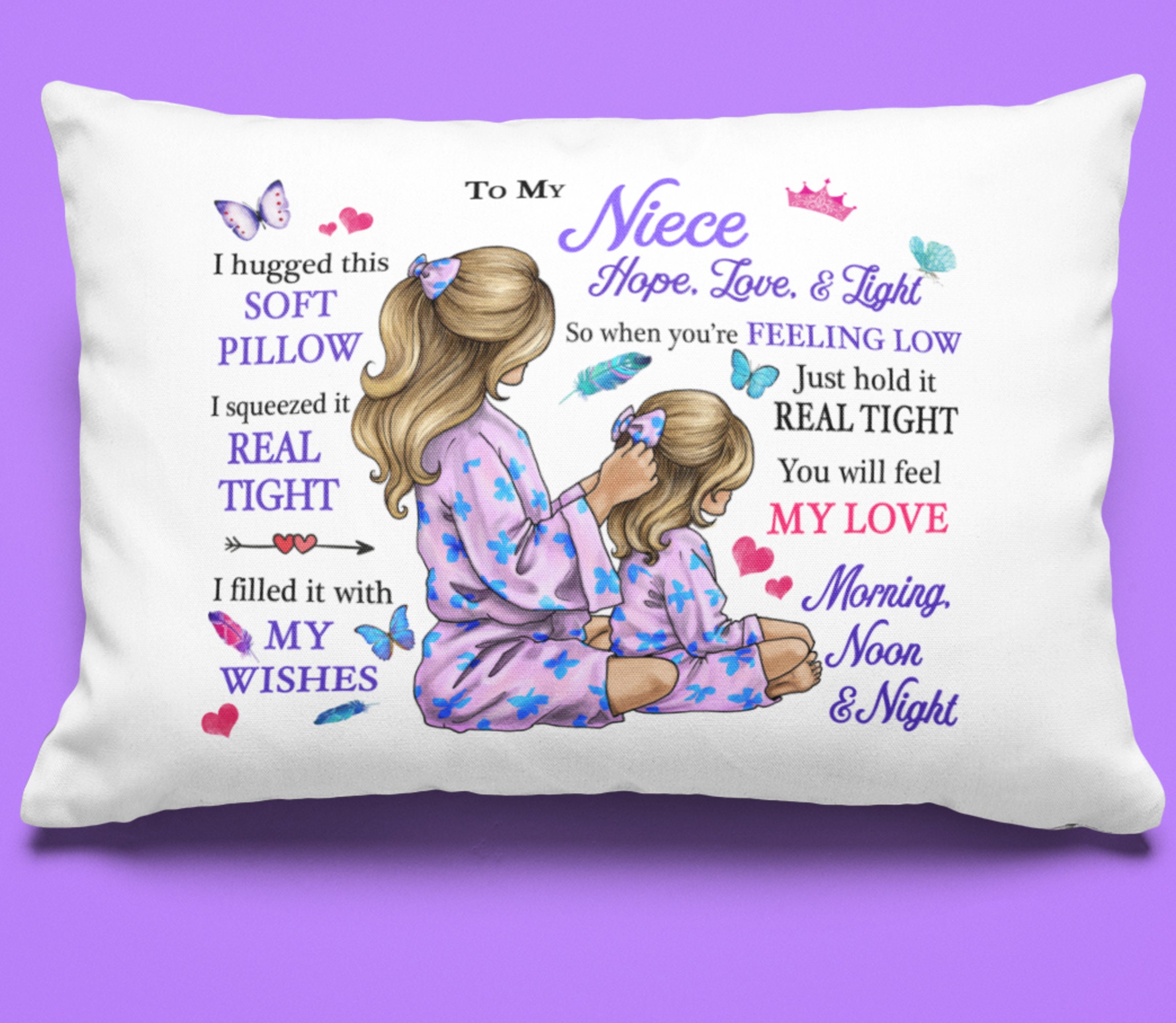 Gift For Niece Pillowcase From Aunt Auntie Pillow Case Etsy