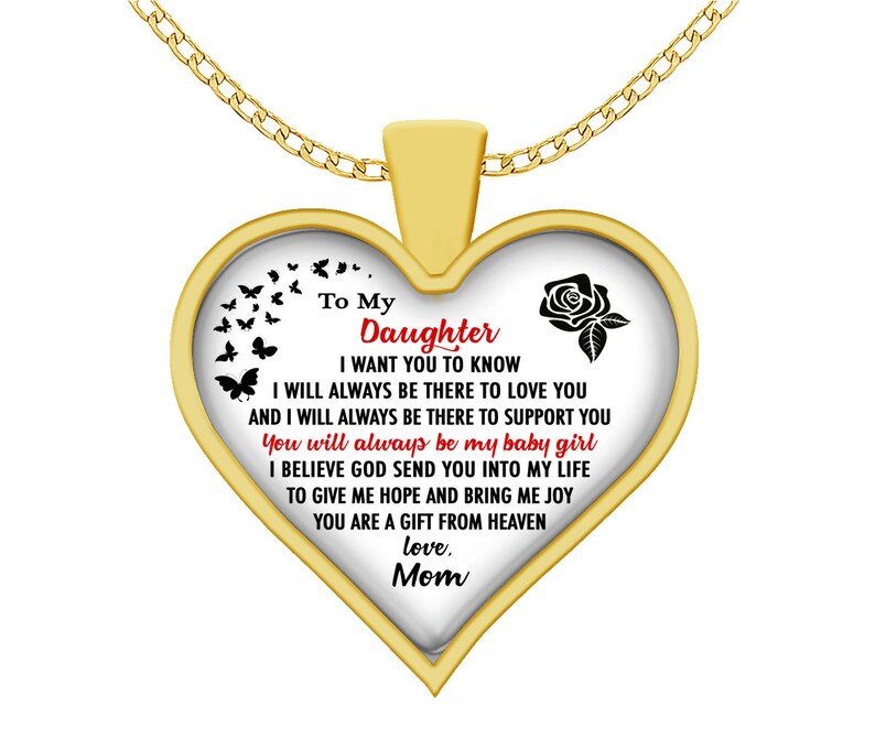 Tochter Halskette Herz Anhänger Geschenk von Papa Papa Etsy