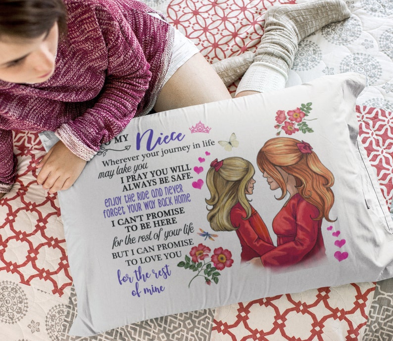 Aunt Niece Pillowcase Gift Pillow Case Home Decor Birthday Etsy