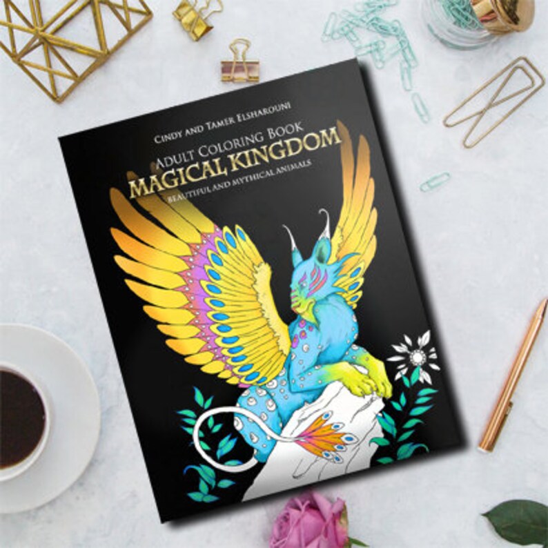 Download 51 Printable Coloring Pages Fantasy Mythical Mystical Animals Etsy