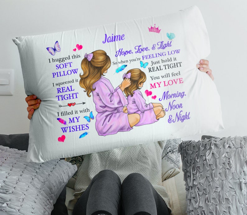 Personalized Custom Pillowcase Gift Mom Daughter Pillow Case Etsy