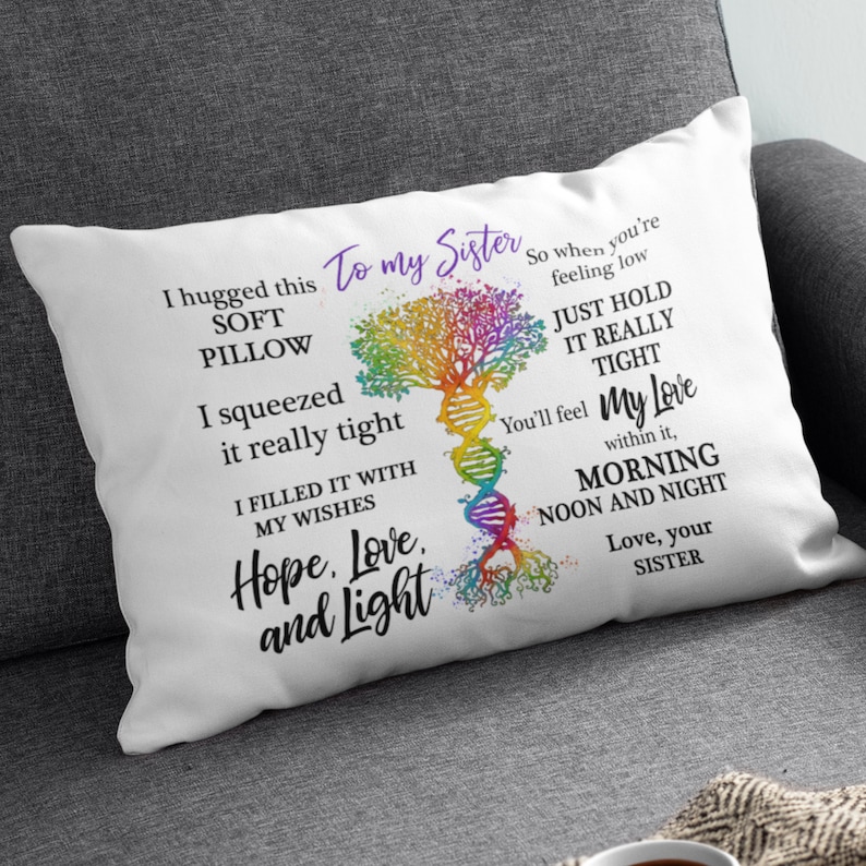Sister Pillowcase Gift From Best Friend Sibling Pillow Cover Etsy