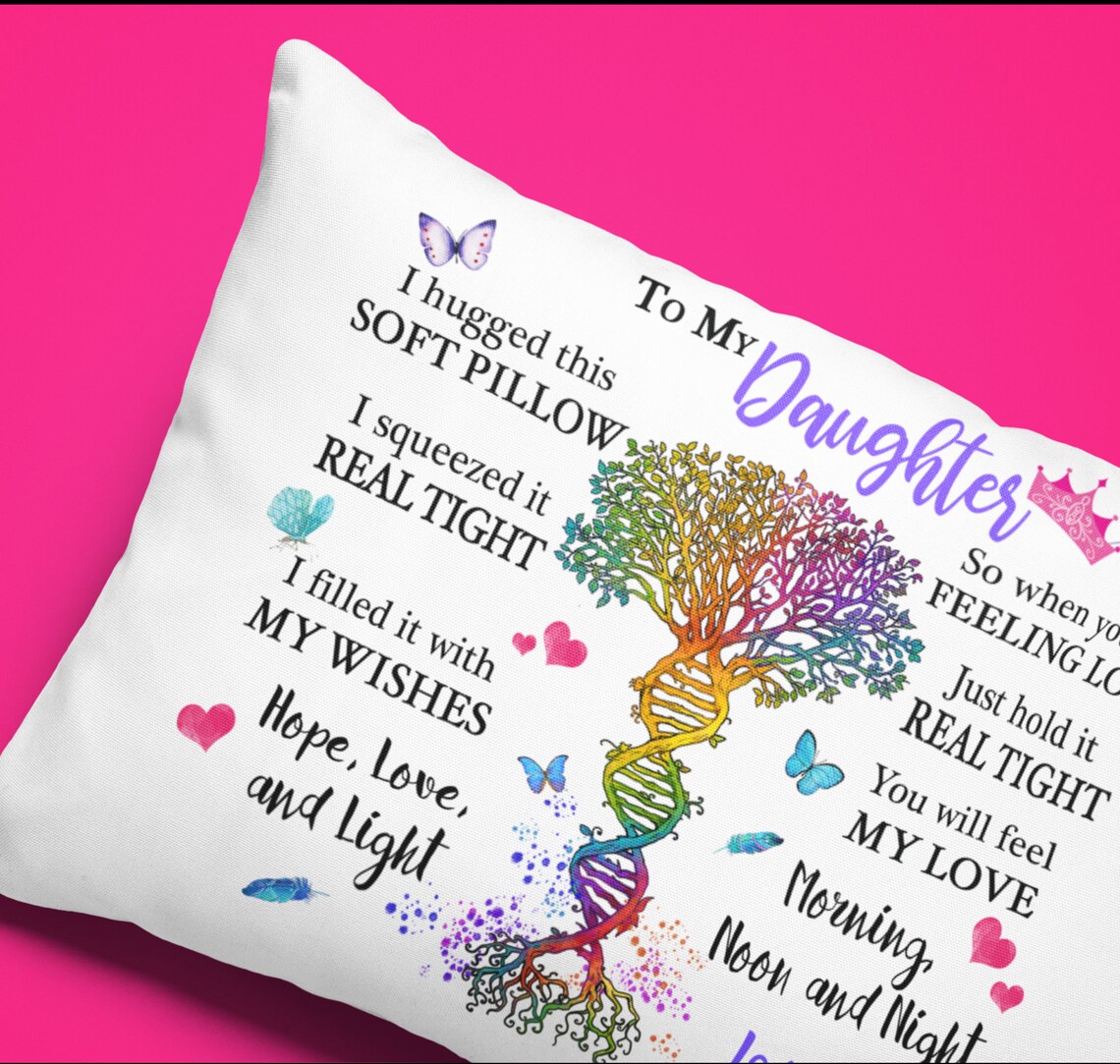To My Daughter Pillowcase Gift From Mother Mom I Love You Etsy