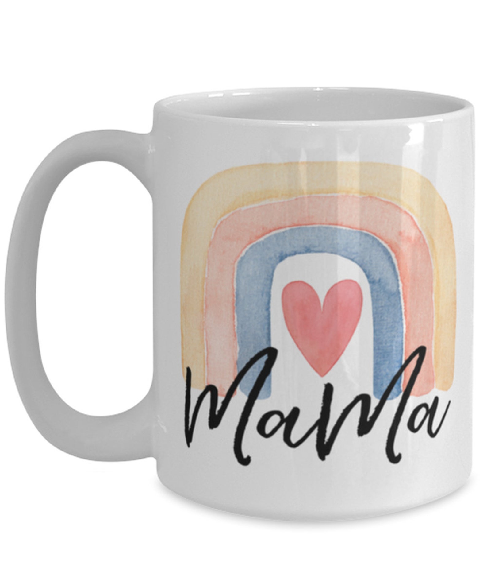 Rainbow Mama Mug Cute Motherhood Mom Mothers Day Birthday Etsy