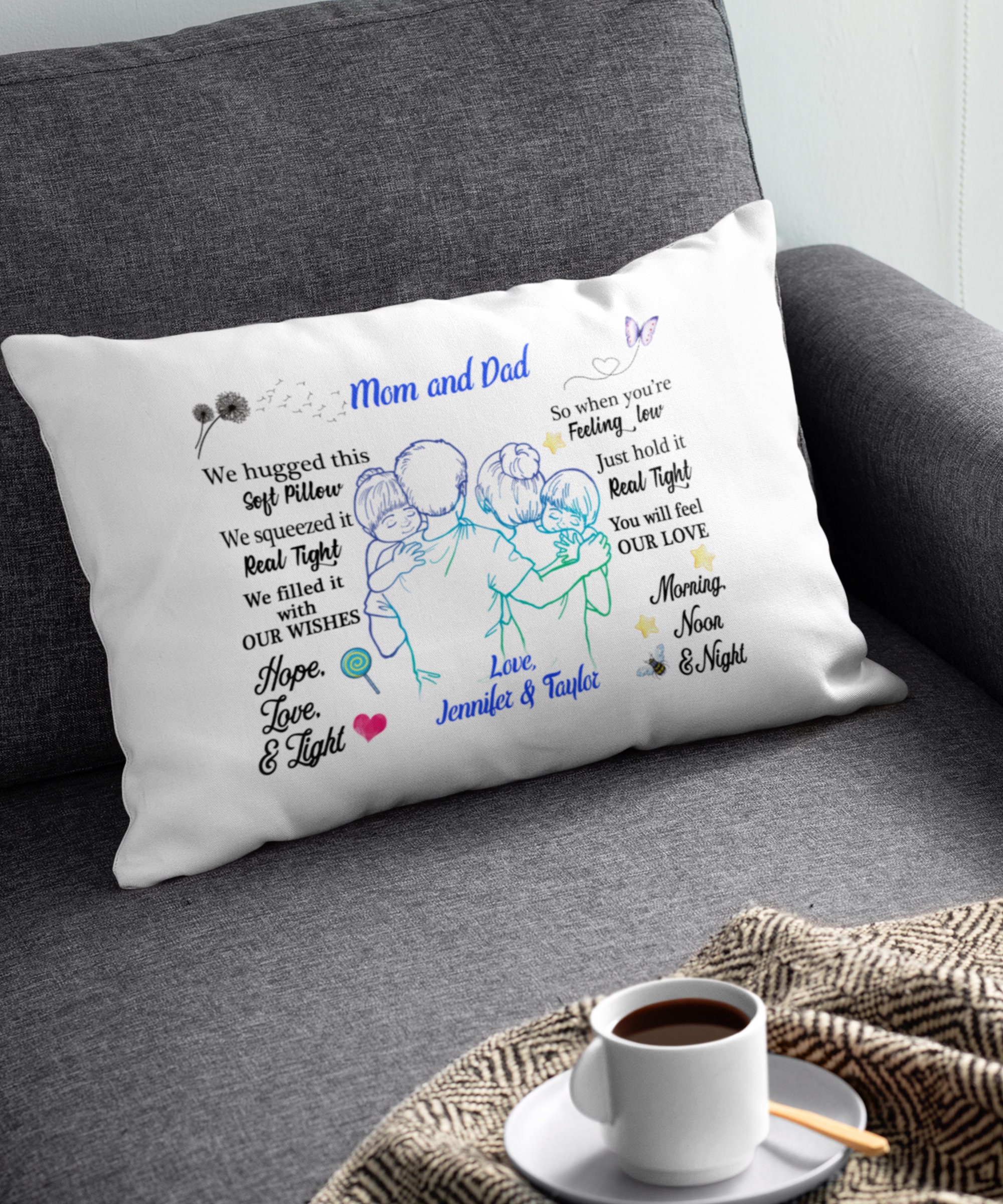 Personnalisé Maman et papa Cadeau Taies doreiller des parents  Etsy