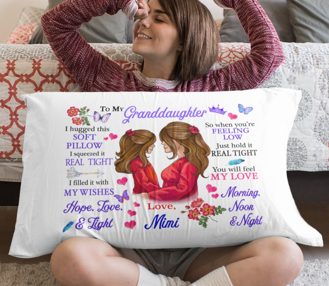 To My Granddaughter Pillowcase Gift From Mimi Pillow Case Etsy