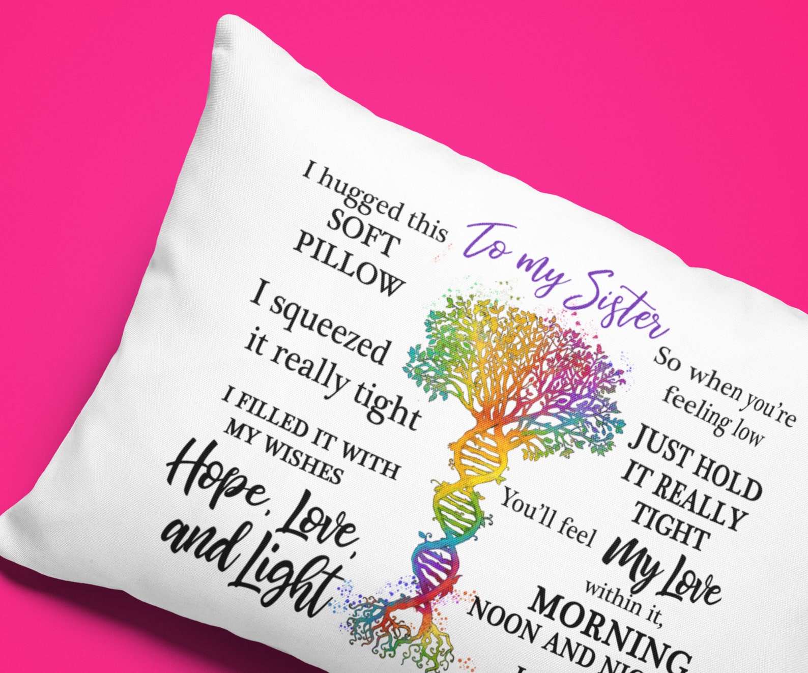 Sister Pillowcase Gift From Best Friend Sibling Pillow Cover Etsy