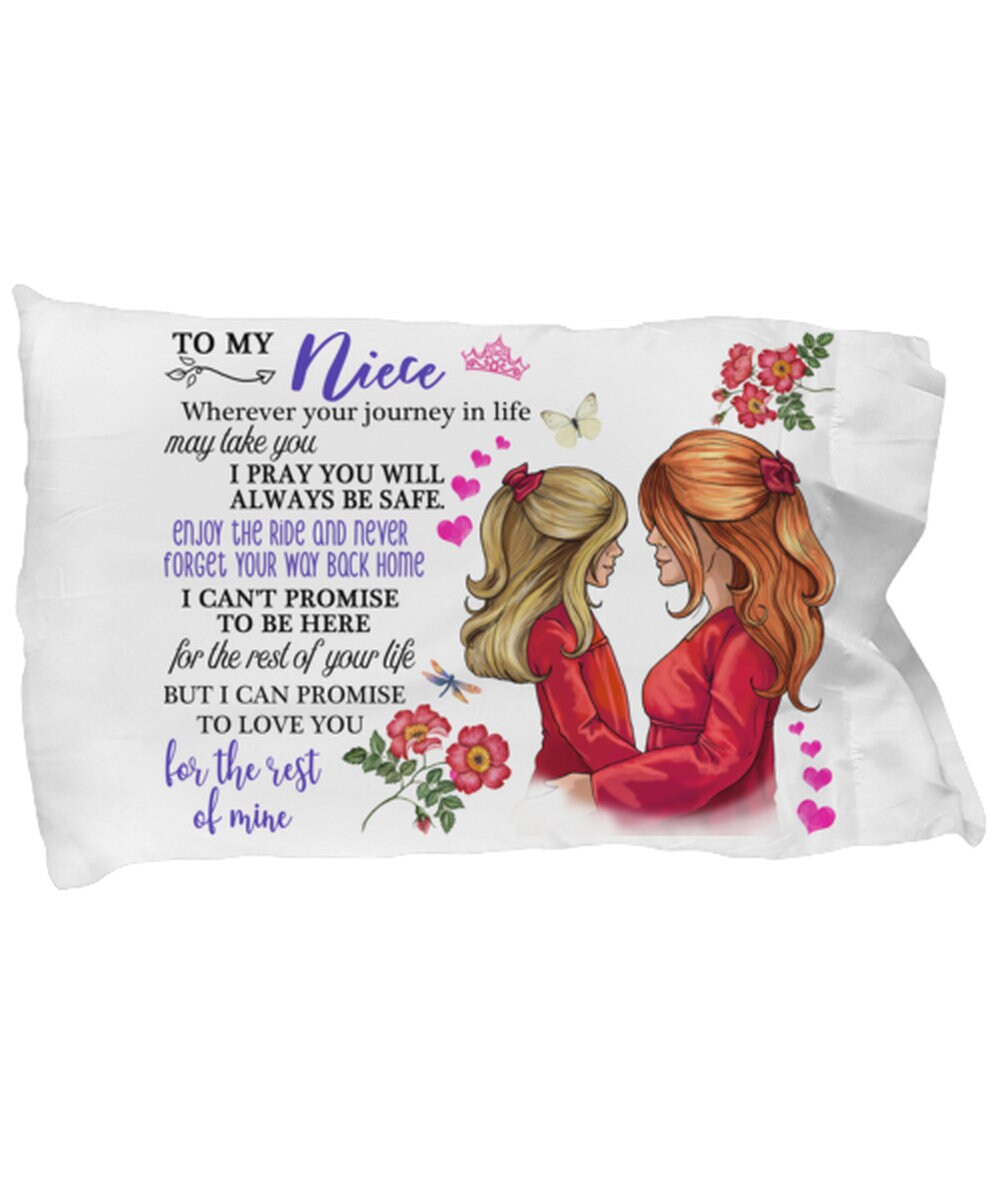 Aunt Niece Pillowcase Gift Pillow Case Home Decor For Birthday Etsy