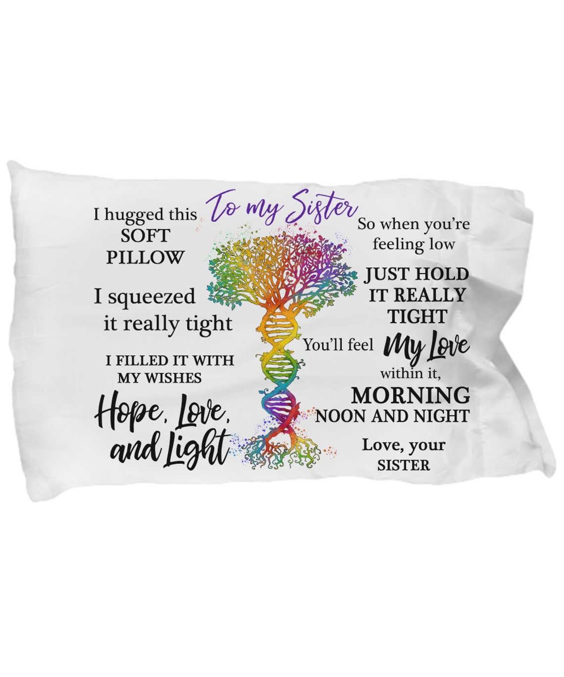 Sister Pillowcase Gift From Best Friend Sibling Pillow Cover Etsy