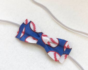 Royal Blue Baseball Ribbon Headband