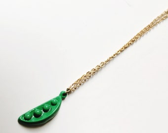 Vintage Green Pea Necklace