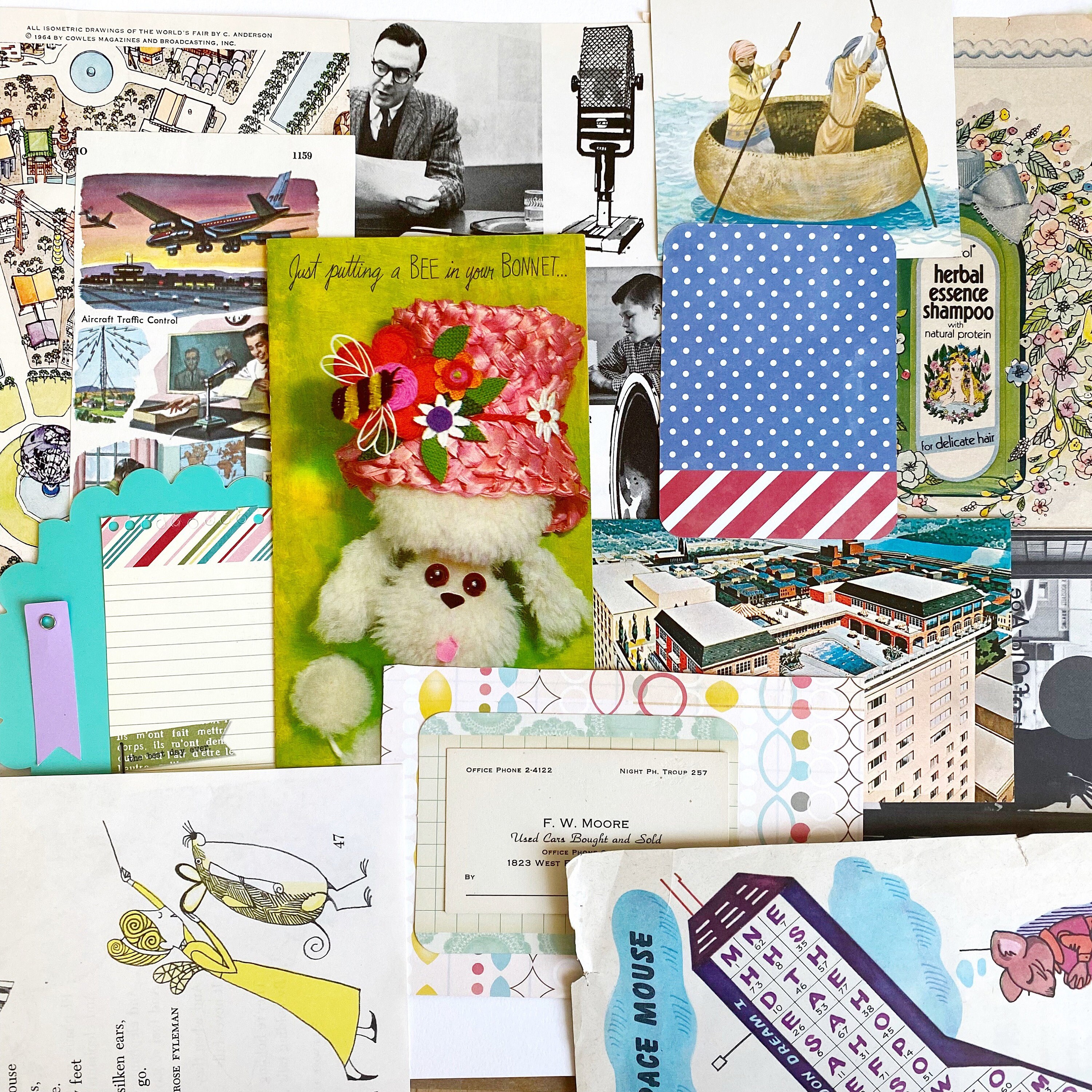 Journal Fodder 50 Authentic Vintage Pieces of Curated Ephemera and Collage Fodder for ...