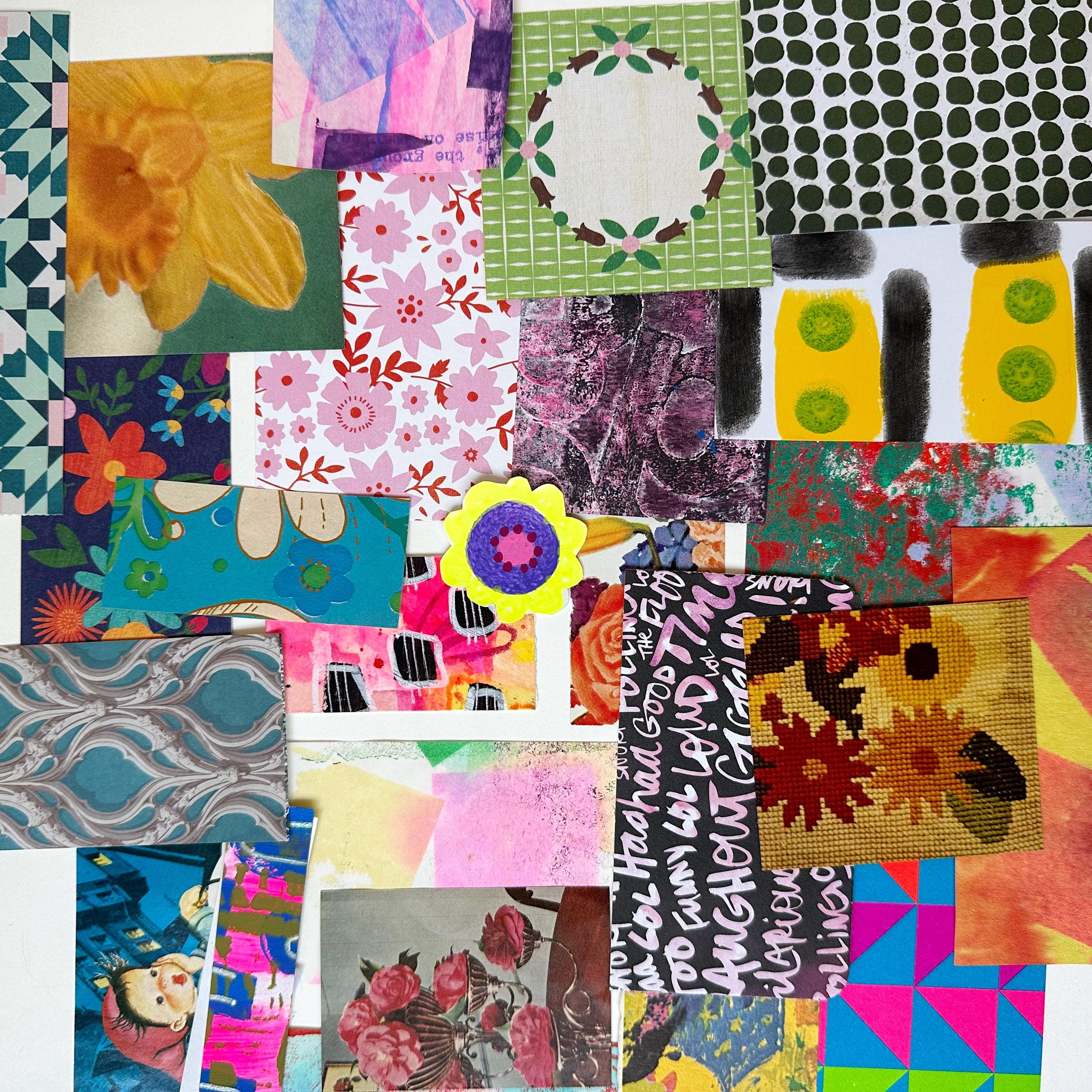 Mini Collages Mini Collage Kits - Vintage Ephemera, Hand Painted Papers, Scrappy ...
