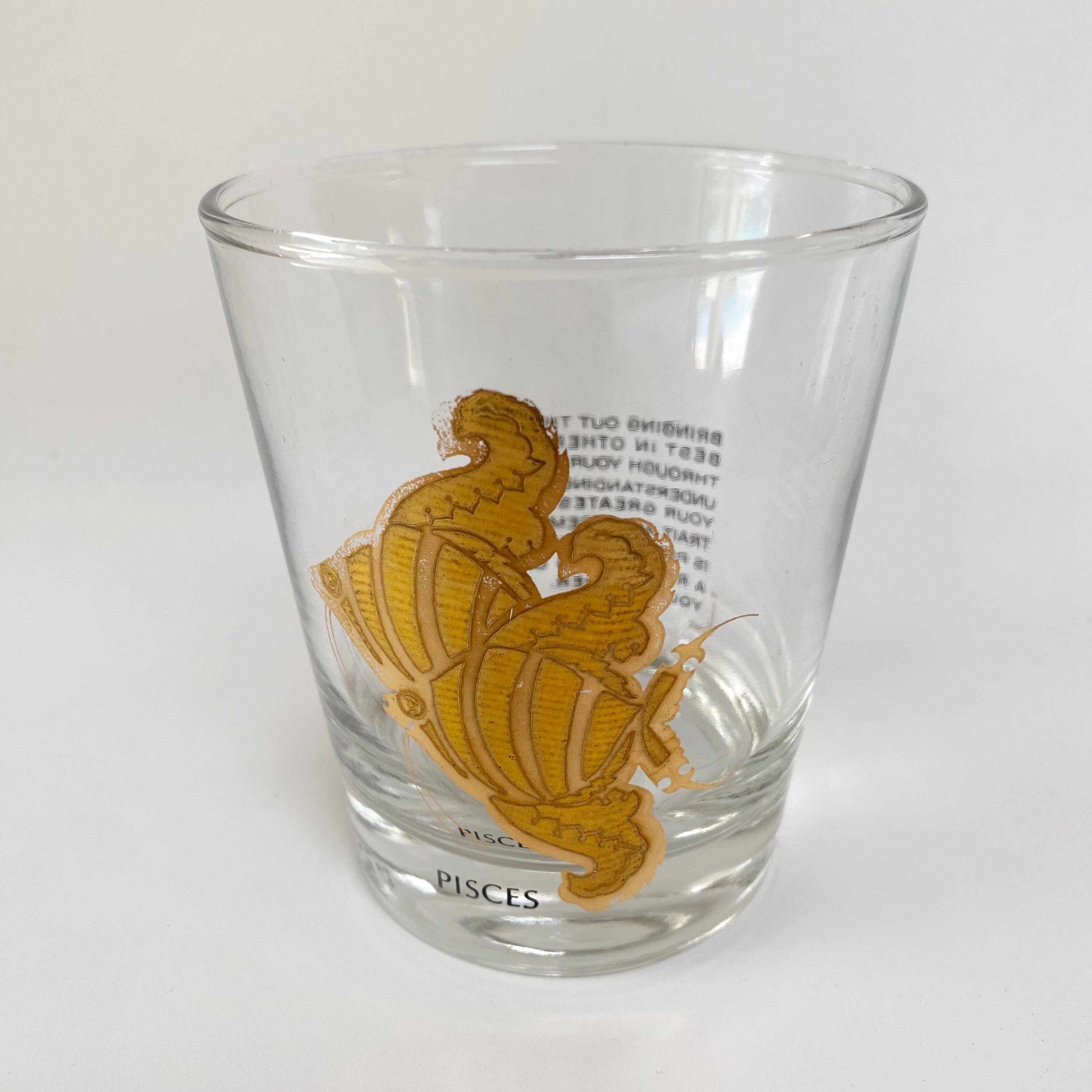 Vintage Pisces Horoscope Cocktail Glass - Etsy