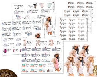Get Your Mommyhood To Be Right- Planner Sticker Kit | Diverse Options Offered | Pregnancy Stickers | To Do Stickers