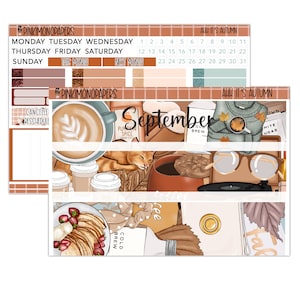 Monthly Sticker Kit - Ahh It's Autumn - Erin Condren Planners, Happy Planner Classic & Mini Planners | Fall Stickers