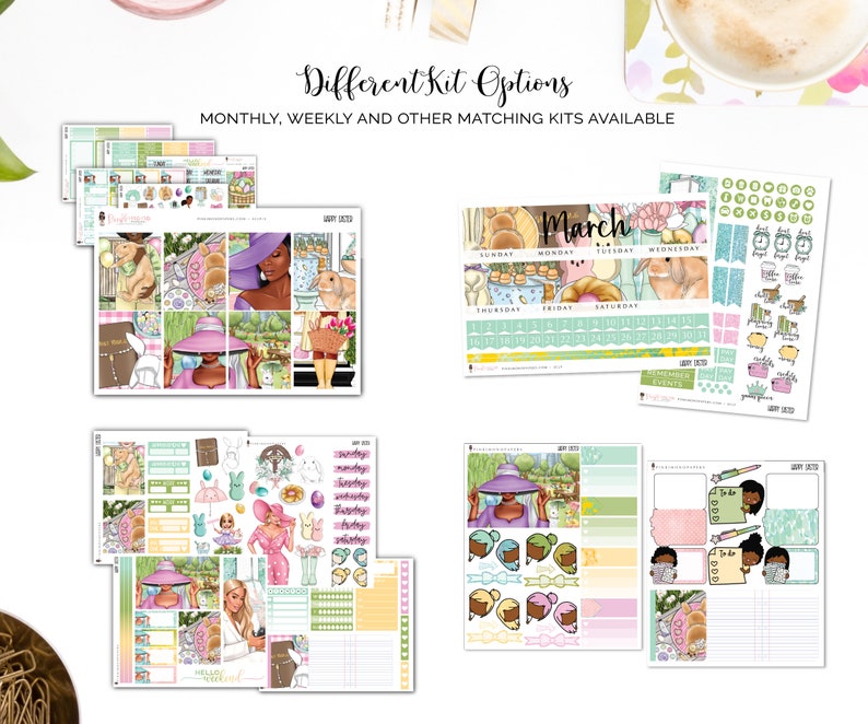 Happy Easter - Mini Kit Sticker Kit, Planner Sticker Kit | Diverse ...