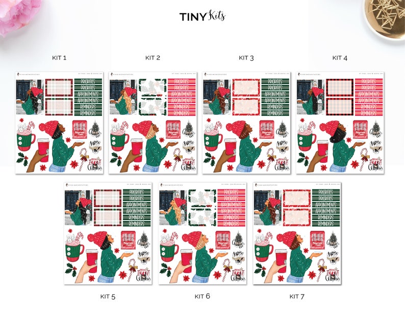 Holiday Xmas & Boxing Day Tiny Kits Planner Sticker Kit image 2