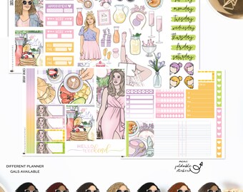 Birthday Brunch - Mini Kit Sticker Kit, Planner Sticker Kit | Diverse Options Offered